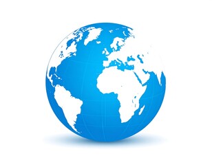 Fototapeta premium Blue globe map