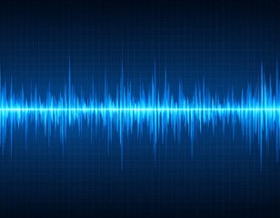 Abstract blue sound wave graphic