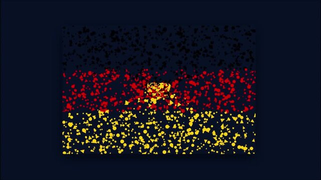 Grunge Style Germany Flag Animation in Black Red and Yellow