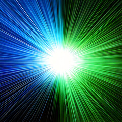  green blue light speed effect isolated on transparent and white background..