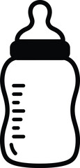 Vector Baby bottle icon vector on white background Design
