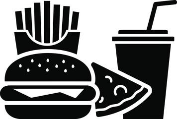 Fast Food symbol vector on a white background