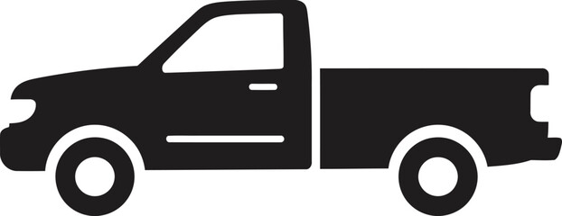 Vector Pickup truck icon vector on a white background Design