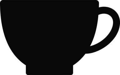 Tea cup symbol vector on a white background