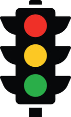 Traffic light symbol vector on a white background