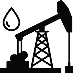 Oil icon vector on white background Isolated on White Background