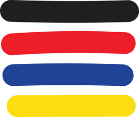 Set of Colorful Rounded Rectangle Shapes Vector Illustration