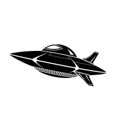 Ufo icon isolated on white background flying saucer alien spaceship vector illustration
