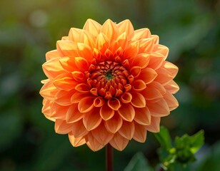 Close-up of a vibrant orange dahlia