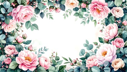 Floral frame with pastel roses and greenery (1)