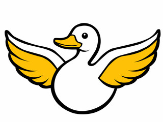vector illustration of a duck