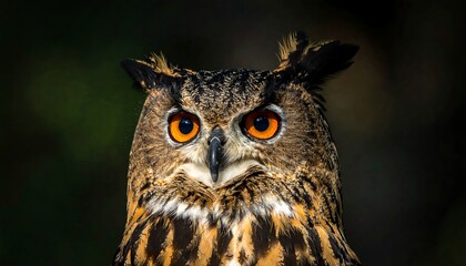 Fototapeta premium Close-up of an owl's head