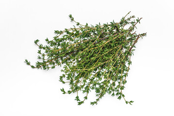 Fresh thyme isolated on white background