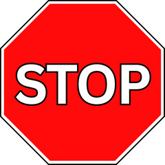 Red stop sign