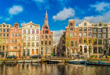 Fototapeta premium Houses of Amstardam, Netherlands