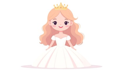 Cute princess in a white dress (1)