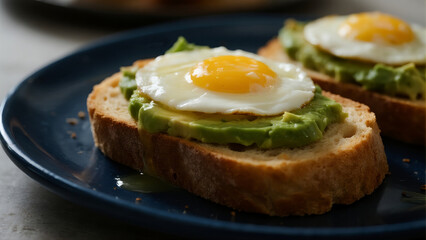 fried egg with toast 74508