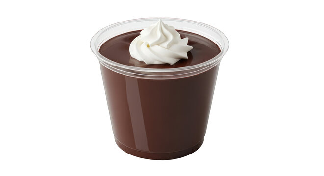 Chocolate Pudding Cup with Whipped Cream Topping.