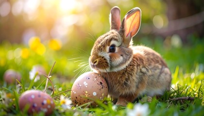 Cute bunny with Easter eggs (1)