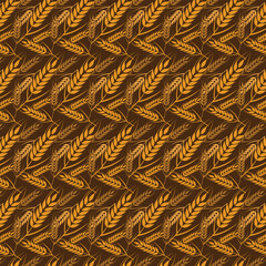 design vector seamless pattern with wheat image style