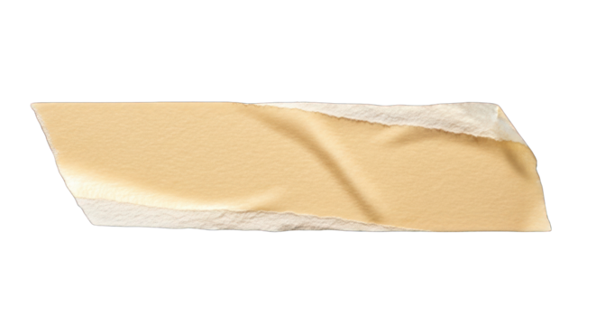 Torn Piece of Tan Paper with Rough Edges.