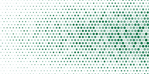 random geometric futuristic background for greeting card with green gradient hexagon background. modern background