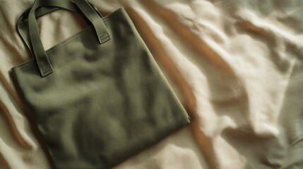 A realistic photo of a plain canvas tote bag in natural offwhite color, placed on a clean white background No design or logo