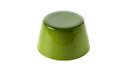 Glossy Green Dessert Mold Ready to Serve.