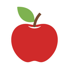 vector red apple isolated on white