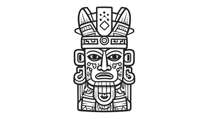 Intricate tribal mask design