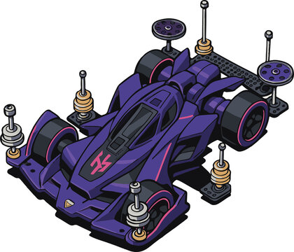 mini 4wd purple tamiya mini sport car
