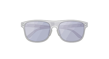 Fototapeta premium Stylish Silver Framed Sunglasses with Light Blue Tinted Lenses.