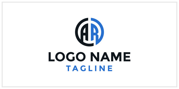 The bold circle AR logo design