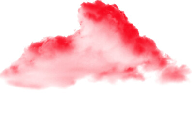 Red Watercolor Cloud Sparkle PNG