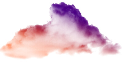 Purple Red Watercolor Cloud Sparkle PNG