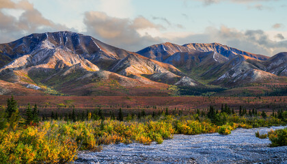 denali national park sunset