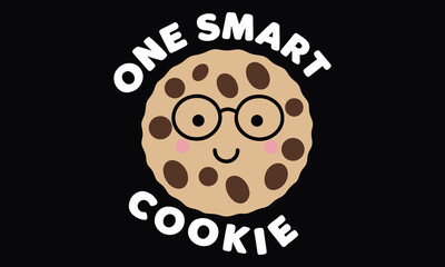 One Smart Cookie Shirt | Cute Funny Cookie Pun Tee | Teacher Student Graduation Gift T-Shirt