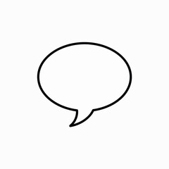 An Empty Speech Bubble Icon Representing Communication Ideas Or Dialogue For Messaging And Conversations
