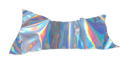 Iridescent Holographic Foil Sheet with Torn Edges.