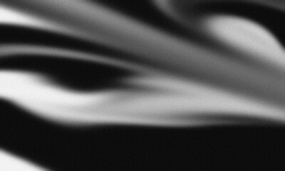 Black and White Gradient Abstract Background with Grainy Texture, Blurred Curves, and Pixelated Noise – Minimalist Fluid Digital Art Wallpaper
