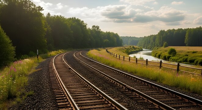 railway in the forest