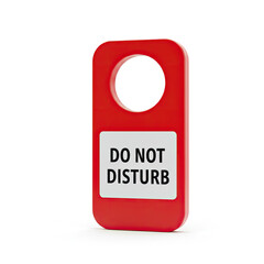 do not disturb sign isolated on white