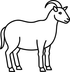 Obraz premium Continuous Line Sheep and Goat in Eid ul Adha Theme Vector Illustration, Minimal Line Drawing of Livestock for Islamic Festival, Hand Drawn Farm Animals Outline, Eid ul Adha Celebration Line Art 