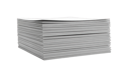 Stack of White Paper Sheets for Printing and Writing.
