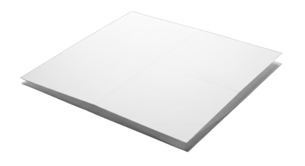 White Presentation Folder with Four Sections for Documents and Reports.