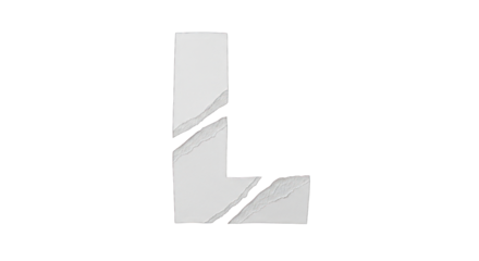 Torn Paper Letter L Illustration.