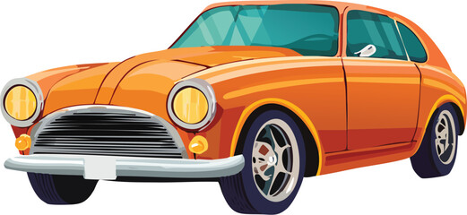 retro car isolated vector