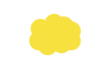 Sunny Yellow Dream Cloud: A Simple and Cheerful Blob-Shaped Graphic in a Vibrant Yellow Hue, Evoking a Sense of Lightheartedness and Optimism, Perfect for Positive Messaging, Digital Emoticons, and Br