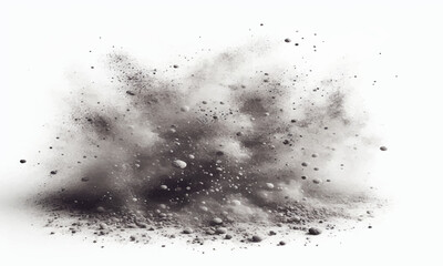 Obraz premium Abstract grunge dust and urban texture in vector distressed overlay style placed on a clean white background.