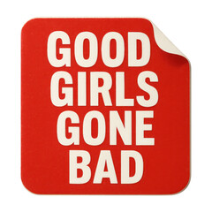 PNG Bold red sticker design.